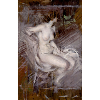 РЕПРОДУКЦИИ НА КАРТИНИ Гола фигура на седяща млада жена (1887)